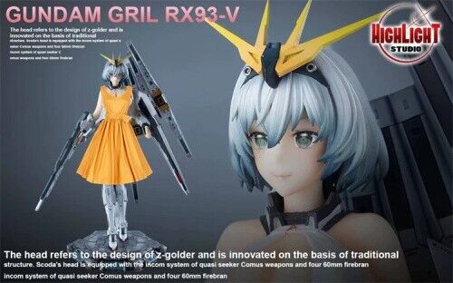 Brand New High Light Studio Gundam Girl RX-93 Nu Ver. Ka (Resin Statue Figure)