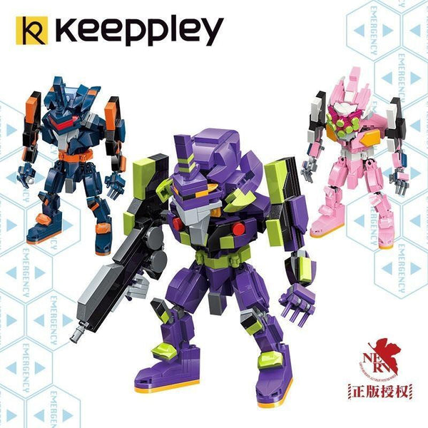Brand New KeePPley Evangelion Eva Small Size (19cm Tall) Toy Bricks