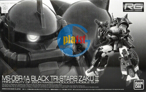 Brand New P-BANDAI RG 1/144 MS-06R-1A BLACK TRI-STARS ZAKU II (Single Unit)