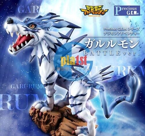 Brand New Megahouse Digimon Adventure G.E.M. Garurumon Battle Ver. Action Figure