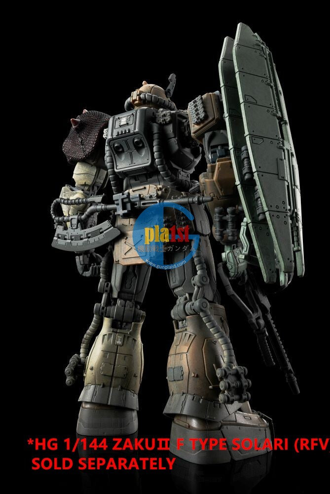P-BANDAI HG 1/144 ZAKU II F TYPE CHUBS & KALE + ZAKU II SOLARI CUSTOM PARTS RFV