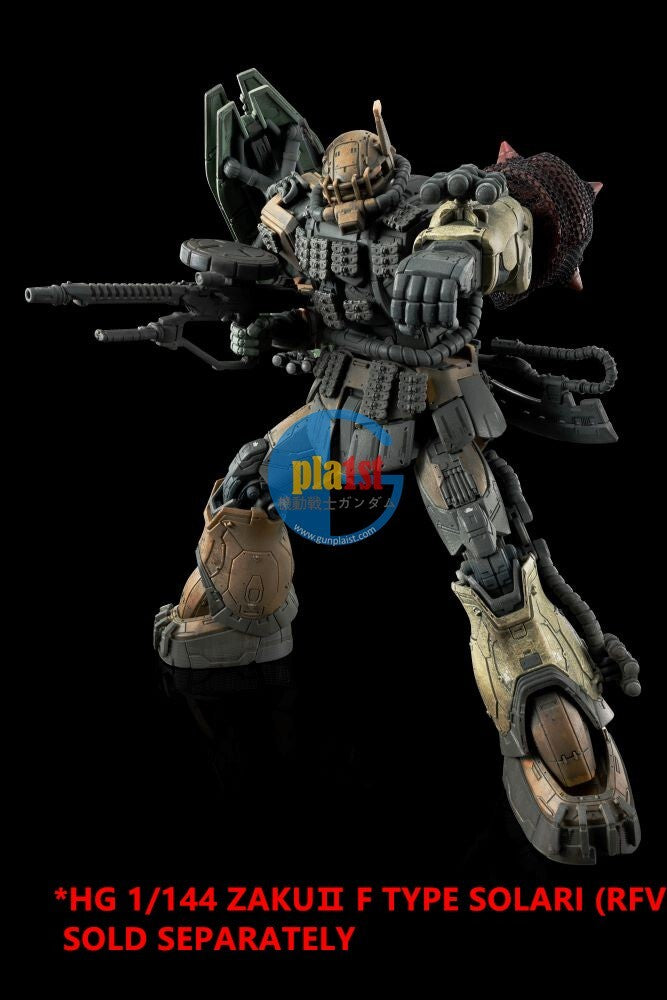 P-BANDAI HG 1/144 ZAKU II F TYPE CHUBS & KALE + ZAKU II SOLARI CUSTOM PARTS RFV