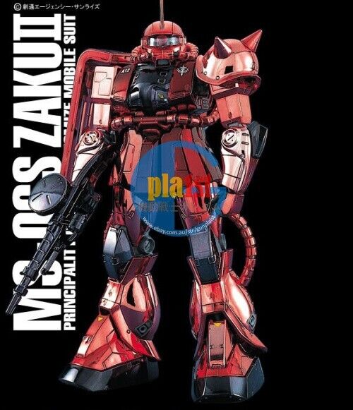 Brand New BANDAI MG 1/100 MS-06S ZAKU II CHAR'S CUSTOM Titanium COATING VERSION