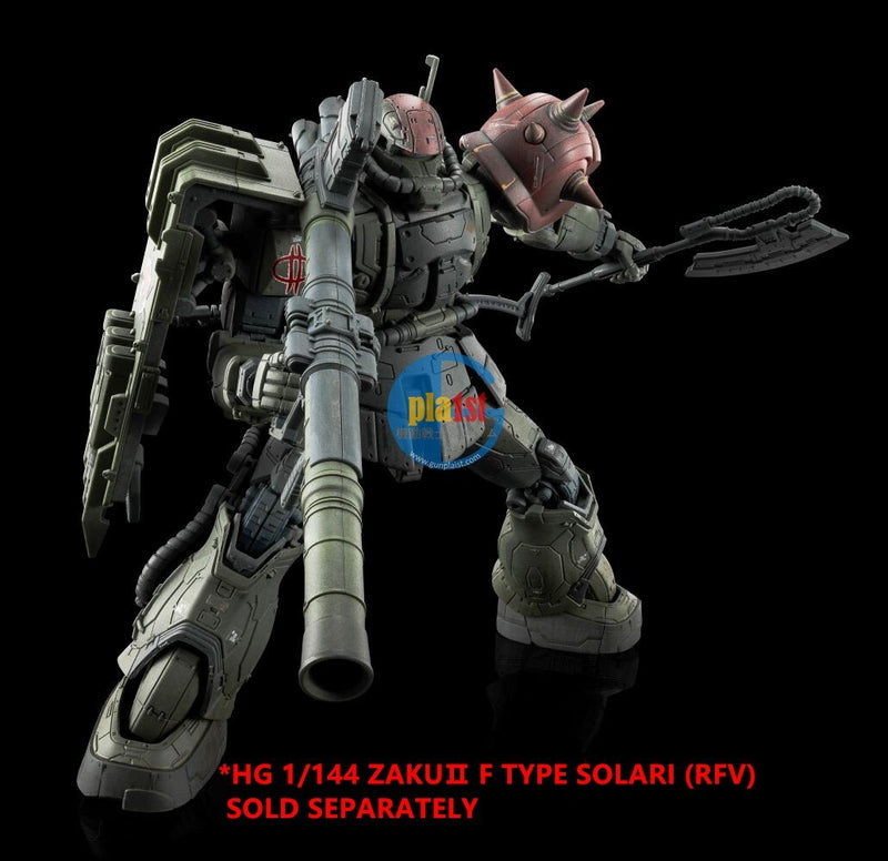 P-BANDAI HG 1/144 ZAKU II F TYPE CHUBS & KALE + ZAKU II SOLARI CUSTOM PARTS RFV