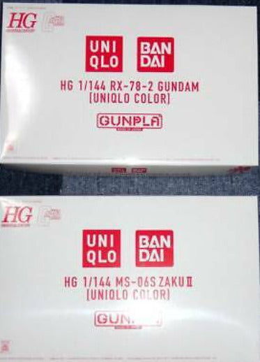 Brand New Uniqlo Gundam HG 1/144 RX-78-2 & Zaku II Set (one rx78 and one zaku)