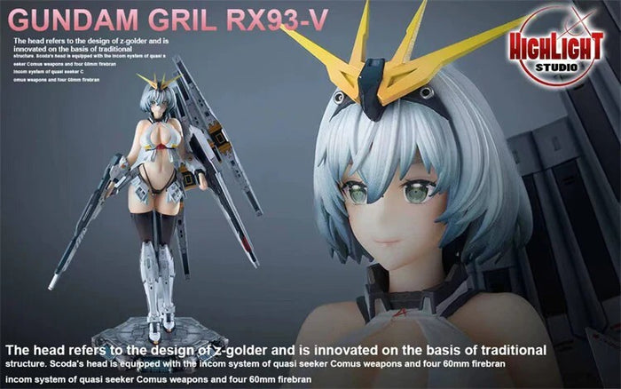 新品未開封 High Light Studio ガンダム ガール RX93-ν High Light Studio Gundam Girl RX93-V Resin Model Painted