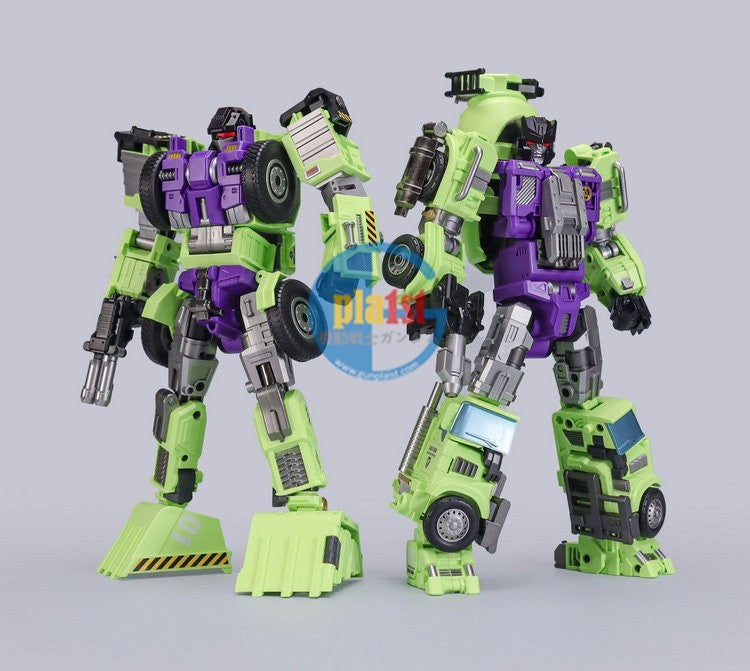 Brand New Mecha Invasion GLA01 & GLA02 Loader and Mixer (Set of 2) Transforming