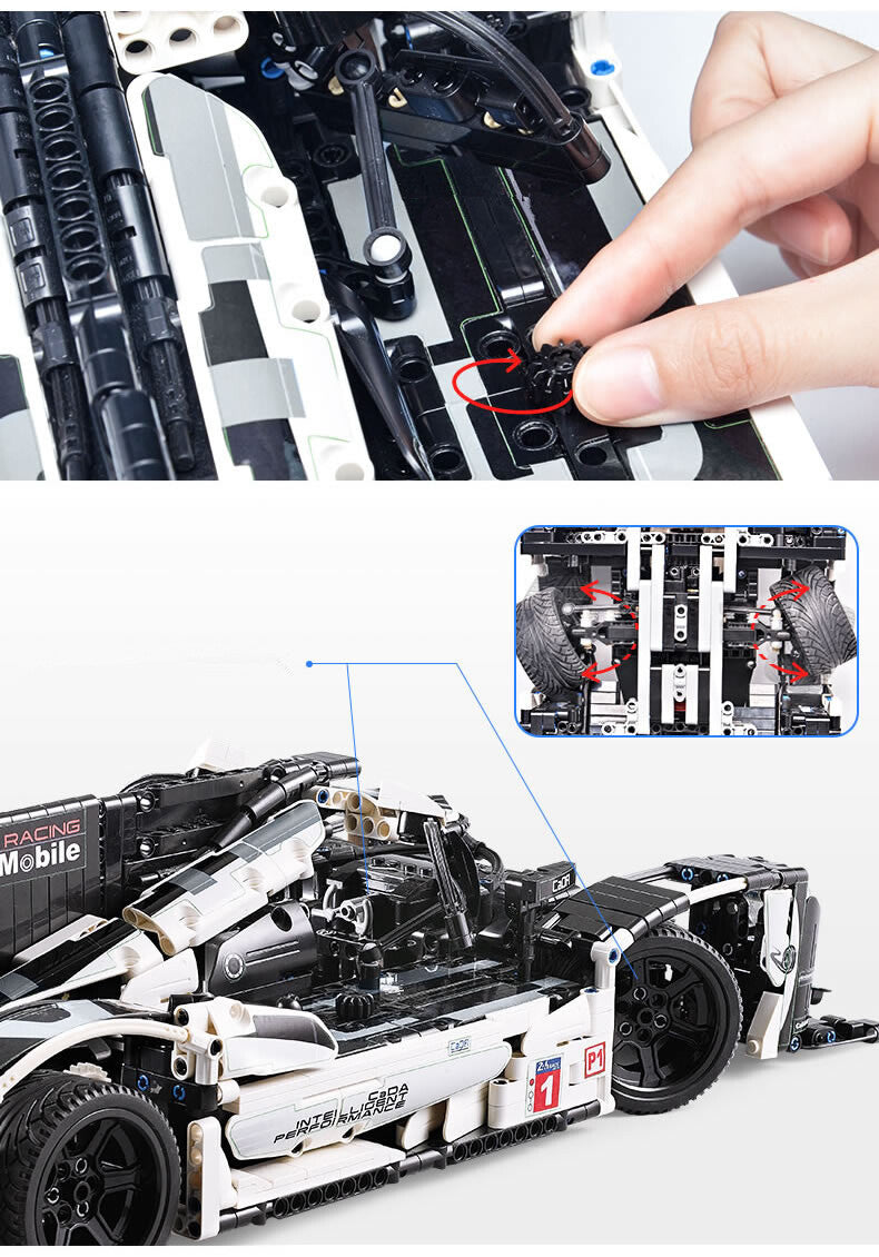 Brand New CADA Porsche 919 Hybrid Super Racing Sports Car 1586 pcs Toy Bricks