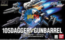Brand New Unopen BANDAI HG 1/144 Gundam Seed MSV-06 105dagger + Gunbarrel