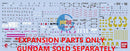 P-BANDAI MG 1/100 CUSTOM SET EXPANSION PARTS for MG RX-78-2 GUNDAM Ver.3.0