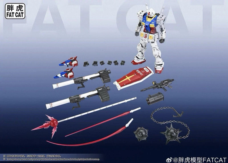 Brand New Fat Cat MG 1/100 Upscaled RX-78-2 Plastic Toy Robot