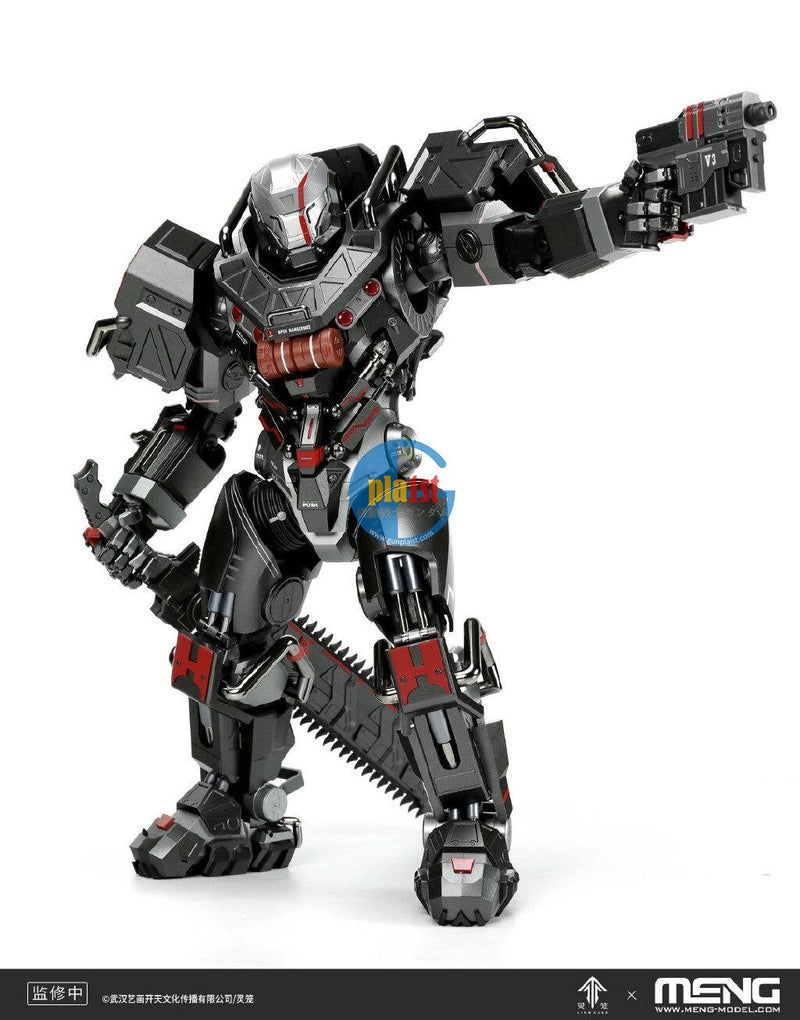 Meng Ling Cage 1/9 Heavy Duty Mecha MU-2 Dawn White Shark-04 Plastic Kit (25cm)