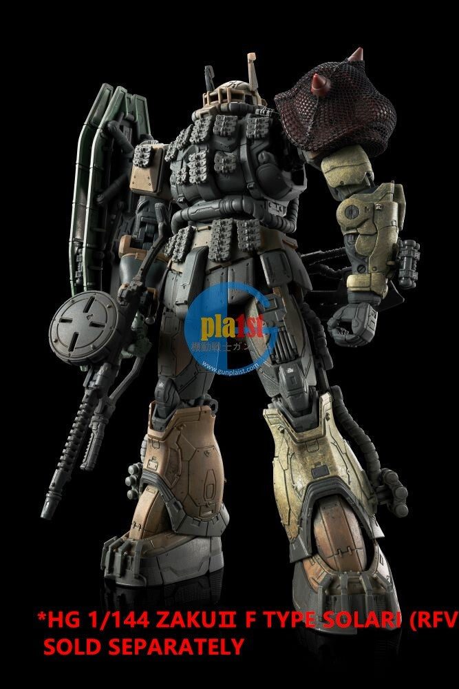 P-BANDAI HG 1/144 ZAKU II F TYPE CHUBS & KALE + ZAKU II SOLARI CUSTOM PARTS RFV