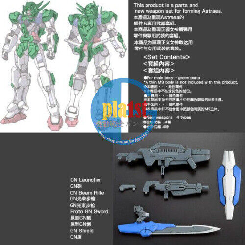 Brand New GUNDAM ASTRAEA PARTS SET FOR RG 1/144 GUNDAM EXIA (Gundam Not Include)