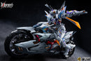 Motor Nuclear Battle Armor White Tiger + Tiger-Shark Motorcycle Diecast Figure