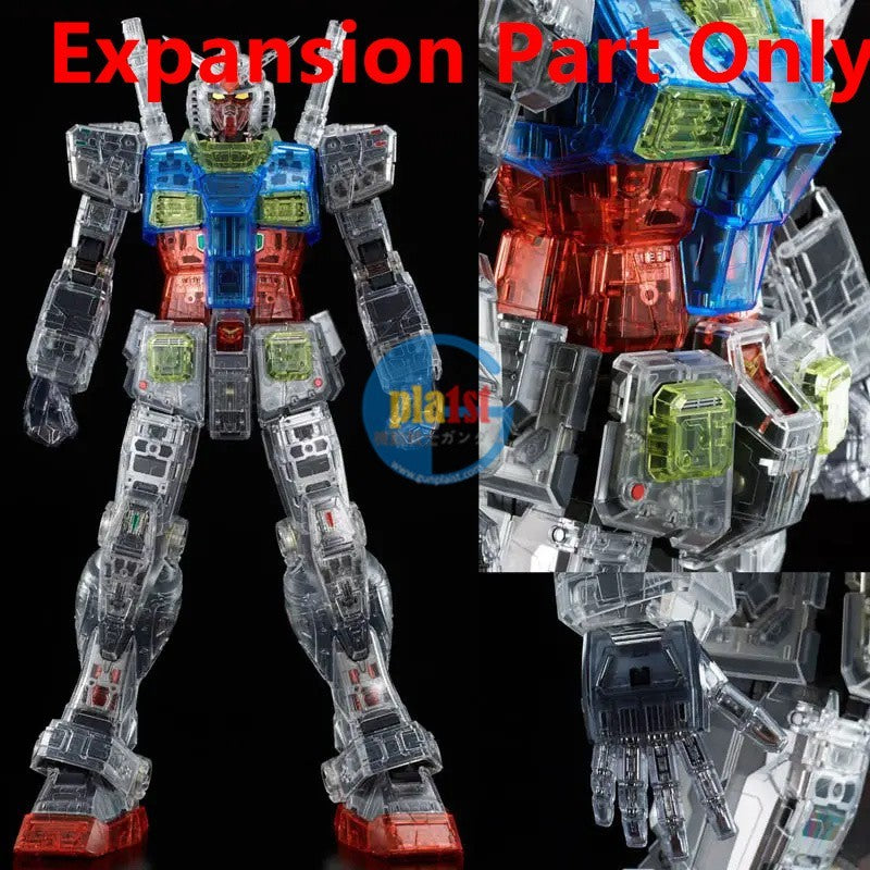 Brand New CLEAR COLOR BODY FOR PG UNLEASHED 1/60 RX-78-2 GUNDAM (Expansion Only)
