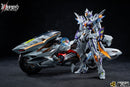 Motor Nuclear Battle Armor White Tiger + Tiger-Shark Motorcycle Diecast Figure