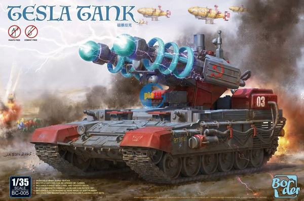 Brand New Border Models BC-005 1/35 Red Alert 2 Tesla Tank Plastic Kit