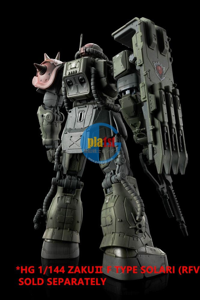 P-BANDAI HG 1/144 ZAKU II F TYPE CHUBS & KALE + ZAKU II SOLARI CUSTOM PARTS RFV