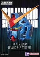Brand New BANDAI BN HEAD COLLECTION RX-78-2 GUNDAM METALLIC BLUE COLOR VER.