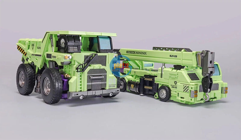 Brand New Mecha Invasion GLA03 & GLA04 Craner and Tipper (Set of 2) Transforming