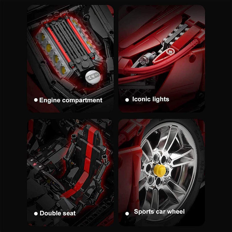 Brand New 1:8 Ferrari 488 Super Car by Bruno Jenson 3236 pcs (+Remote Control)